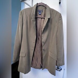 Lands End Vintage Grey-Green boyfriend fit blazer. As is.